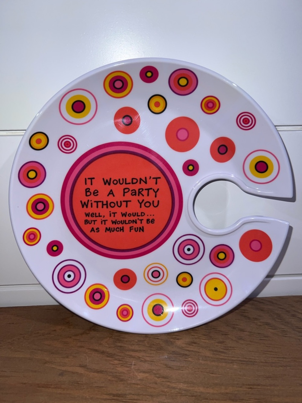 Enesco Cocktail-Wine Plate Set With Cup Holder - Picture 7 of 14
